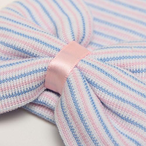 DRESHOW BQUBO 4-Pack Newborn Baby Beanie with Big Bow