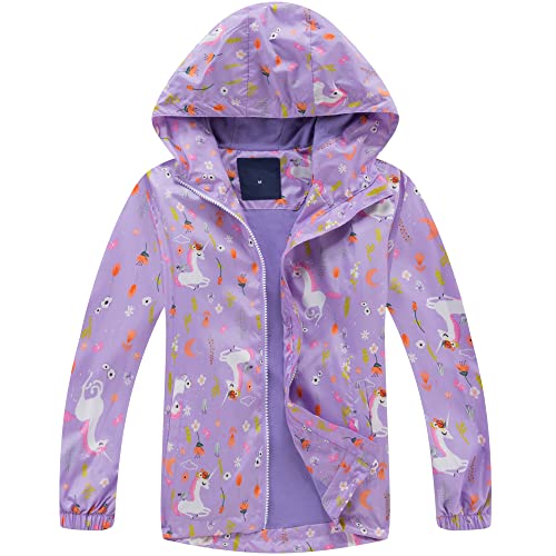 8-9 Year Girls Fewlby Waterproof Rain Jacket Breathable Lightweight kids jackets