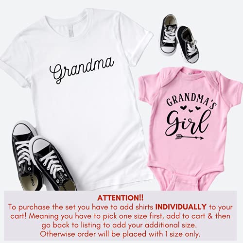 Grandmas Girl - Granddaughter Grandma Matching Shirts