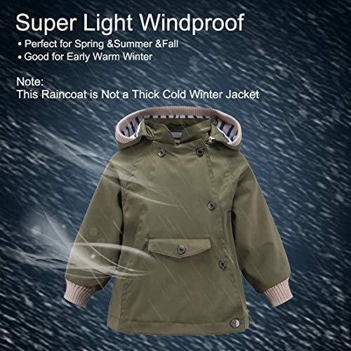 ACESTAR waterproof rain jacket for kids