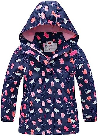 Girls Safe Rain Jacket with Reflective Strip