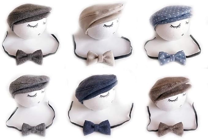 Matissa Flat Cap Bow Tie Set for Babies