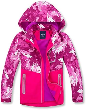 MGEOY Boys Girls Lightweight Waterproof Rain Jacket for Kids Windproof Durable