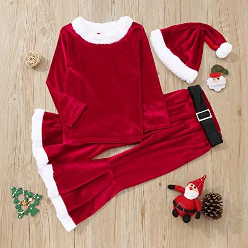 EnJoCho 4PC Toddler Christmas Outfit for Girls Kids