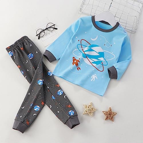 Firetruck Pajamas for Toddlers with Cartoon Prints
