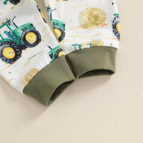 Toddlers Boys Tractor Print Pants Set