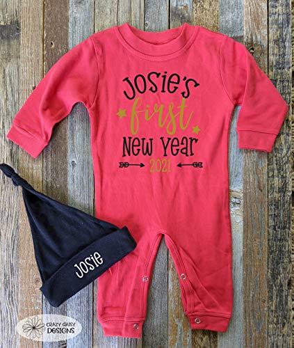 Babys First New Year Outfit Personalized Romper