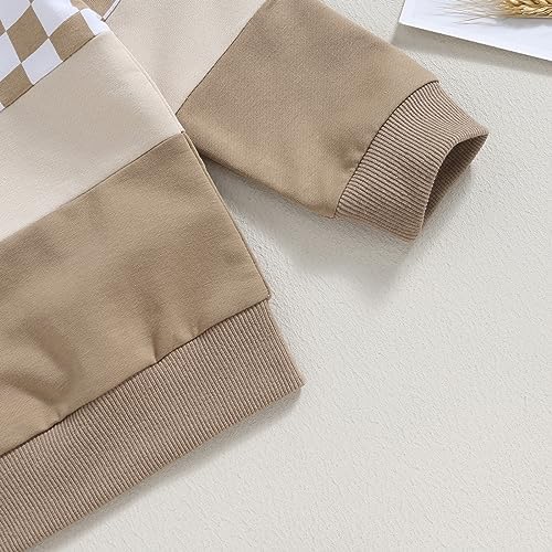 Amiblvowa Toddler Boys Color-Block Clothing Set