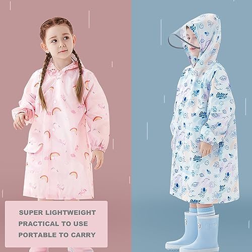 Fouyada Girls Lightweight Rain Coats Waterproof Warm