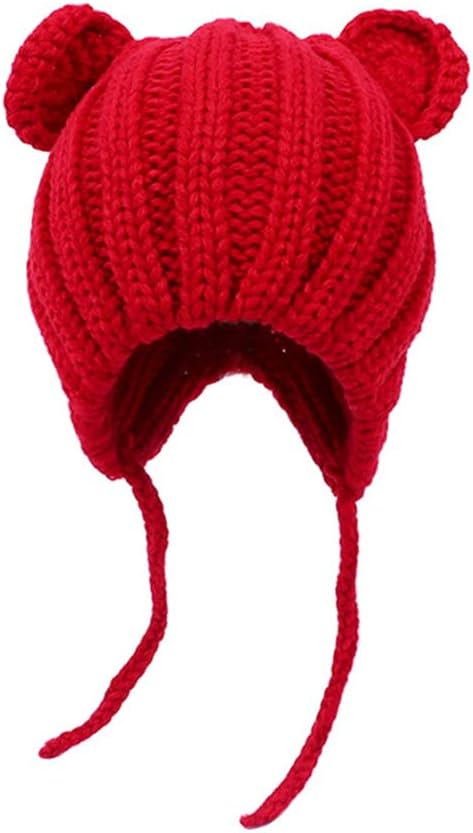 IMLECK Baby Pure Color Hand-Knit Knit Hat