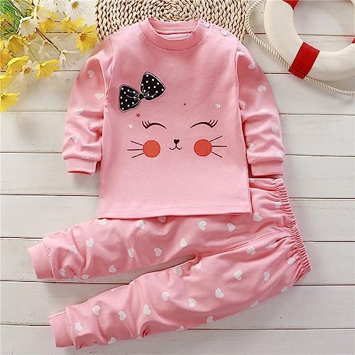 BABY GIRL ANIMAL PRINT OUTFIT SET - LONG SLEEVE TOPS PANTS
