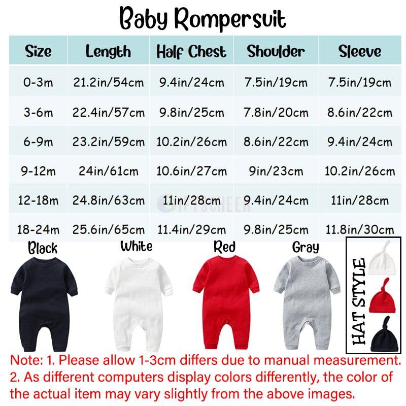 Personalized Babys First Christmas Outfit - Custom Bodysuit Hat Set