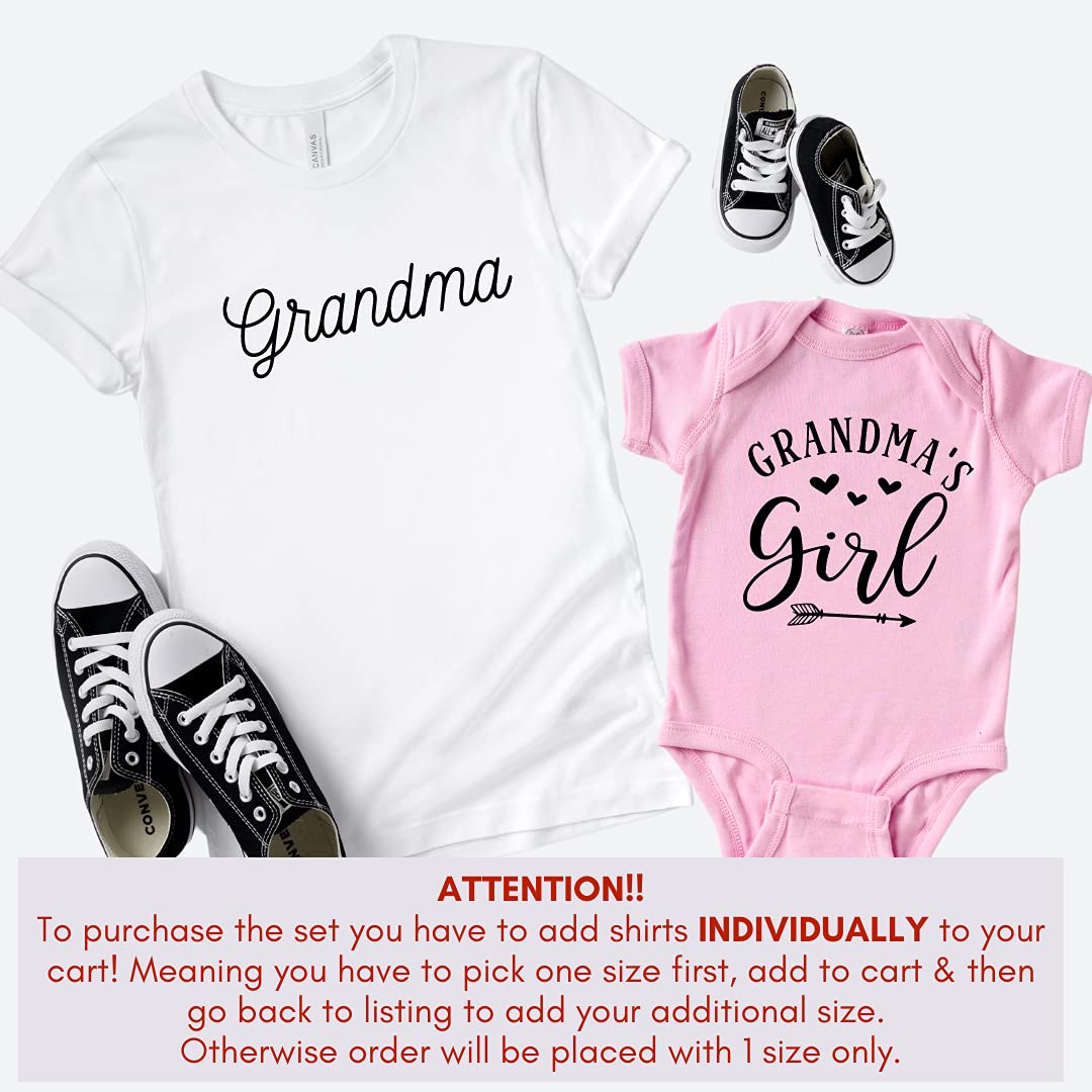 Grandmas Girl - Granddaughter Grandma Matching Shirts