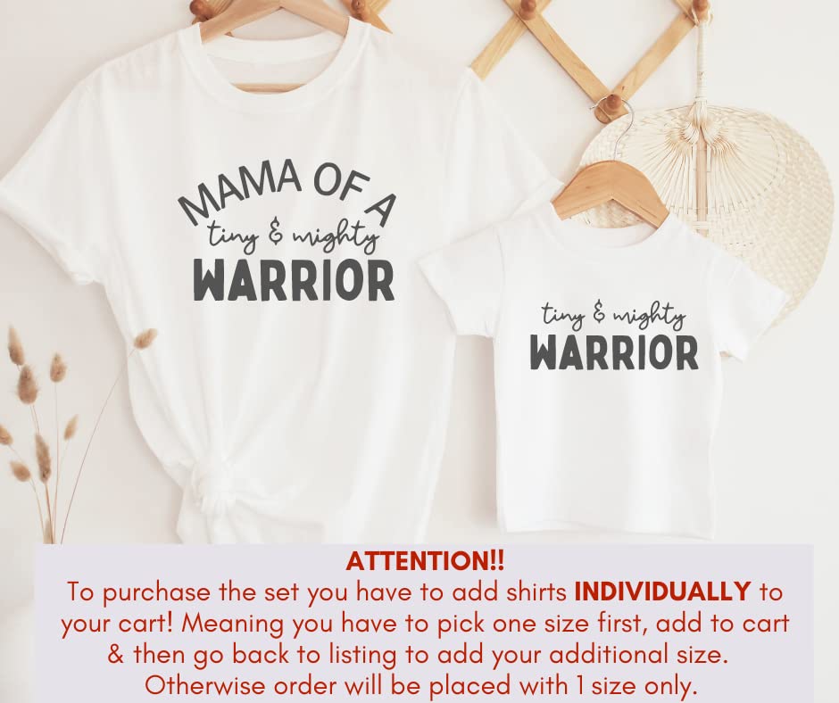 Raising a Tiny and Mighty Warrior Mommy and Me Shirts