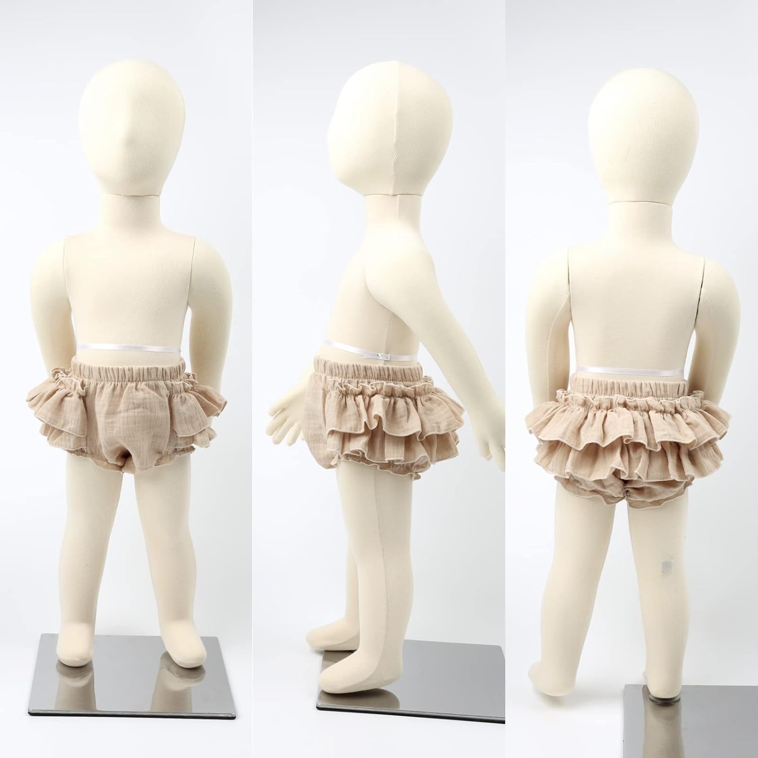 HOOLCHEAN Baby Ruffle Shorts with Bowknot Headband Soft and Gentle