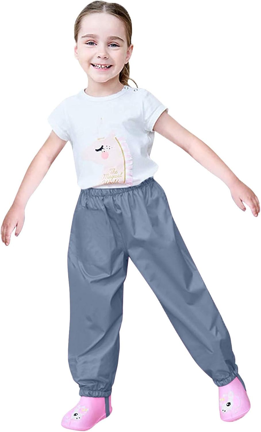 Kids Lightweight waterproof rain pants for toddlers mudproof hiking trunks