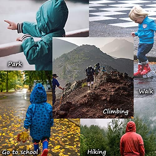 SNOW DREAMS Girls Waterproof Rain Jacket