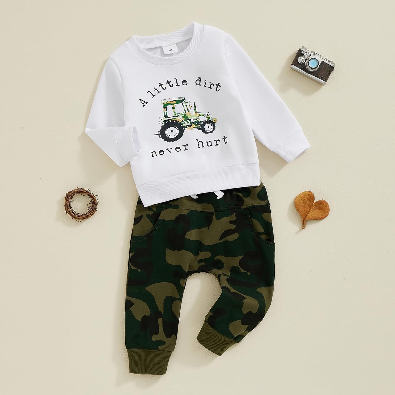 Tractor Print Toddler Boys Set