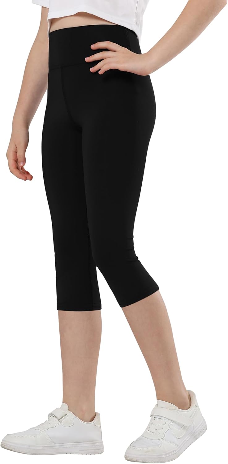 Gnai nach girls high-waisted compression leggings for workout
