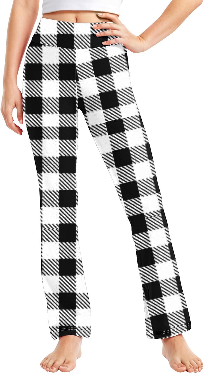 Plaid Comfort Yoga Pants for Kids