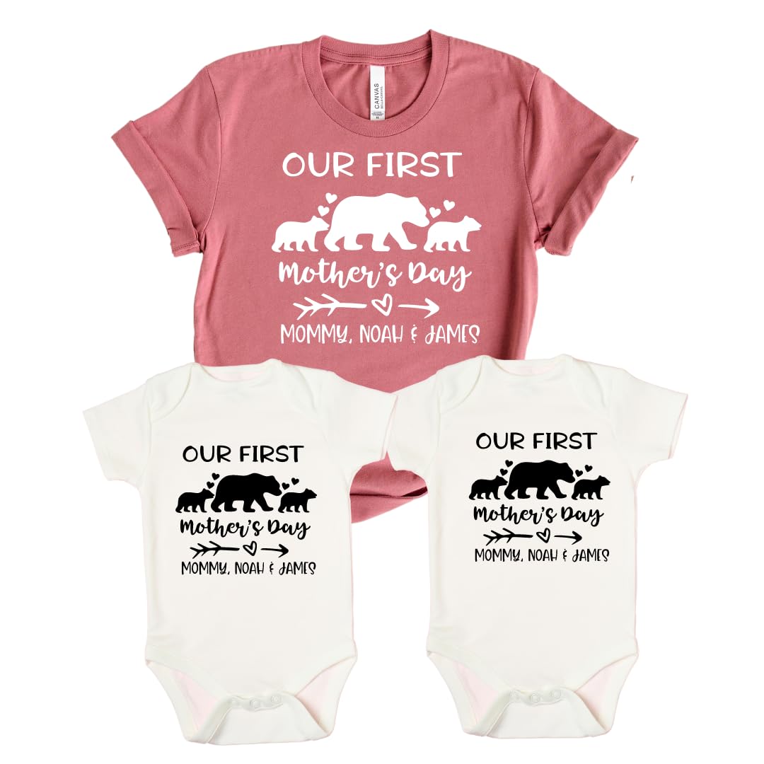 Matching Mommy Me Bodysuits for Twins