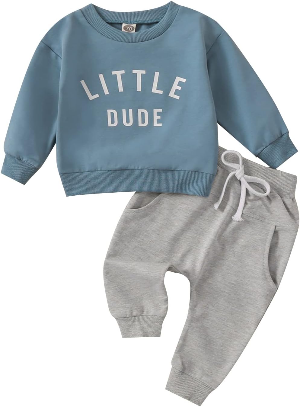 Yingisfitm Toddler Boy Crewneck Sweatshirt Pants Set