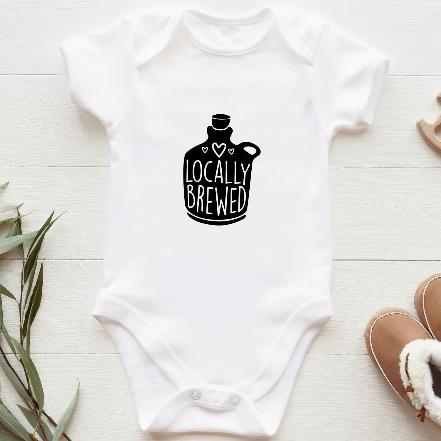 Printique Organic GOTS Certified Baby Onesie for 0-18 Months Trendy Cozy