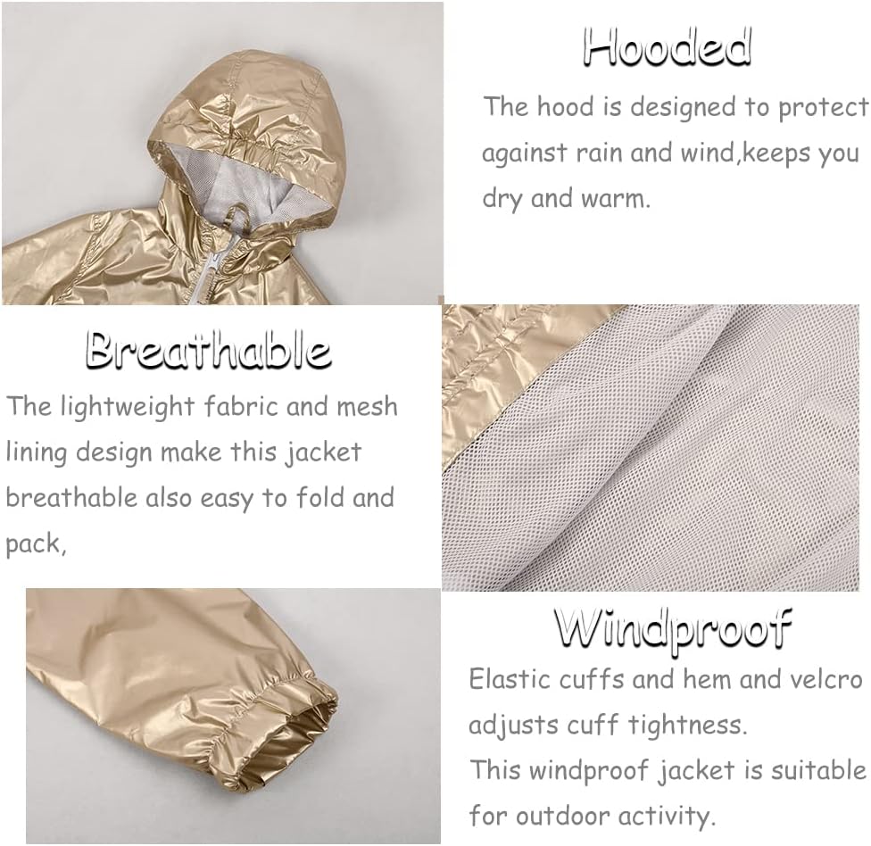 SNOW DREAMS Girls Waterproof Rain Jacket