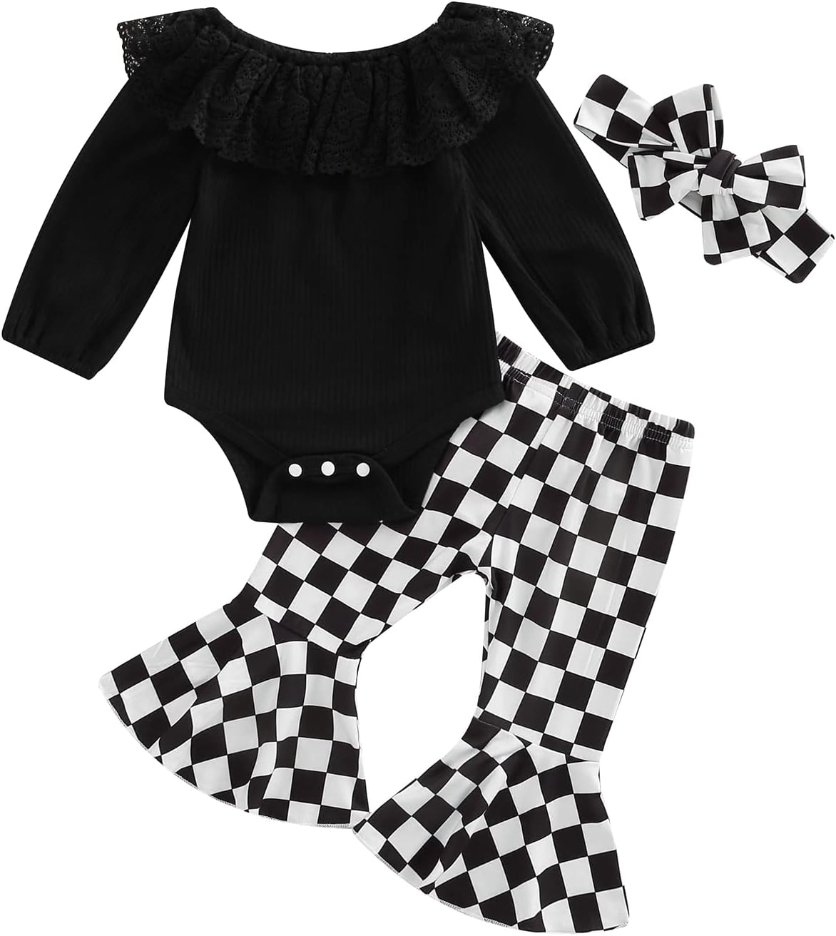 Cute Baby Girl Romper Set - FallWinter Outfits