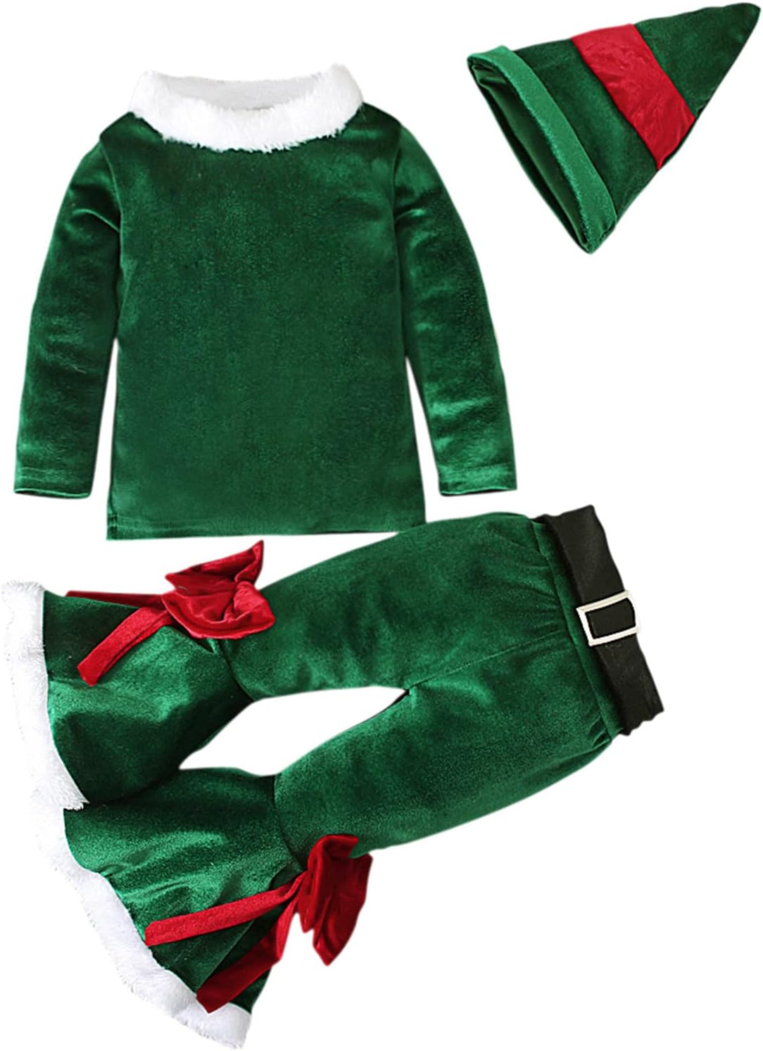 EnJoCho Toddler Christmas Outfit Set Pjs HATS