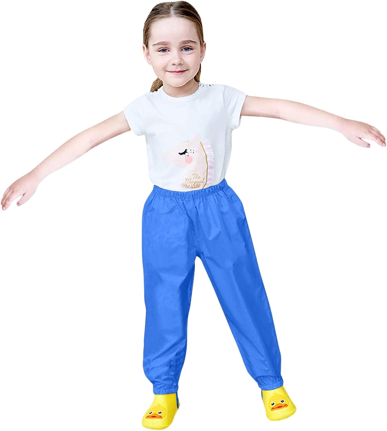 Kids Waterproof Rain Pants - Boys Girls - Hiking Trousers
