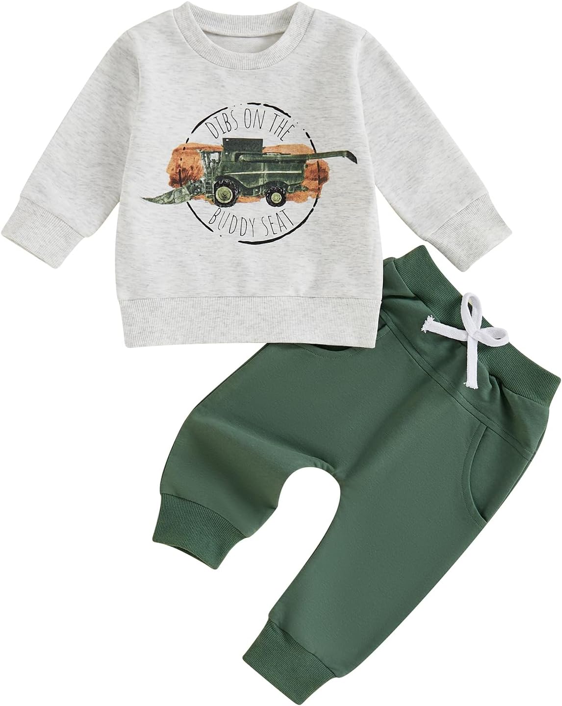 Warm Cozy Tractor Fit Jogger Pants for Baby Boys
