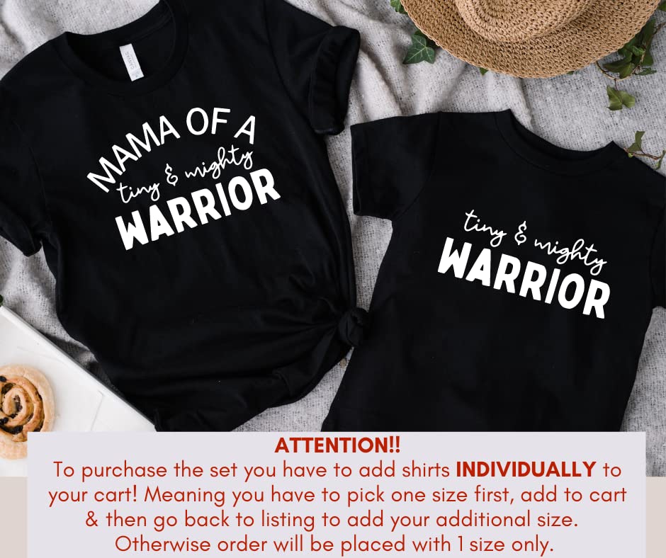 Raising a Tiny and Mighty Warrior Mommy and Me Shirts