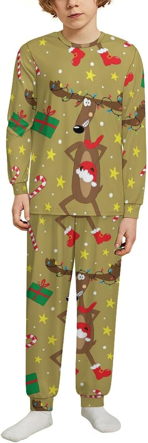 Cute Christmas Cats Thermal Underwear for Kids