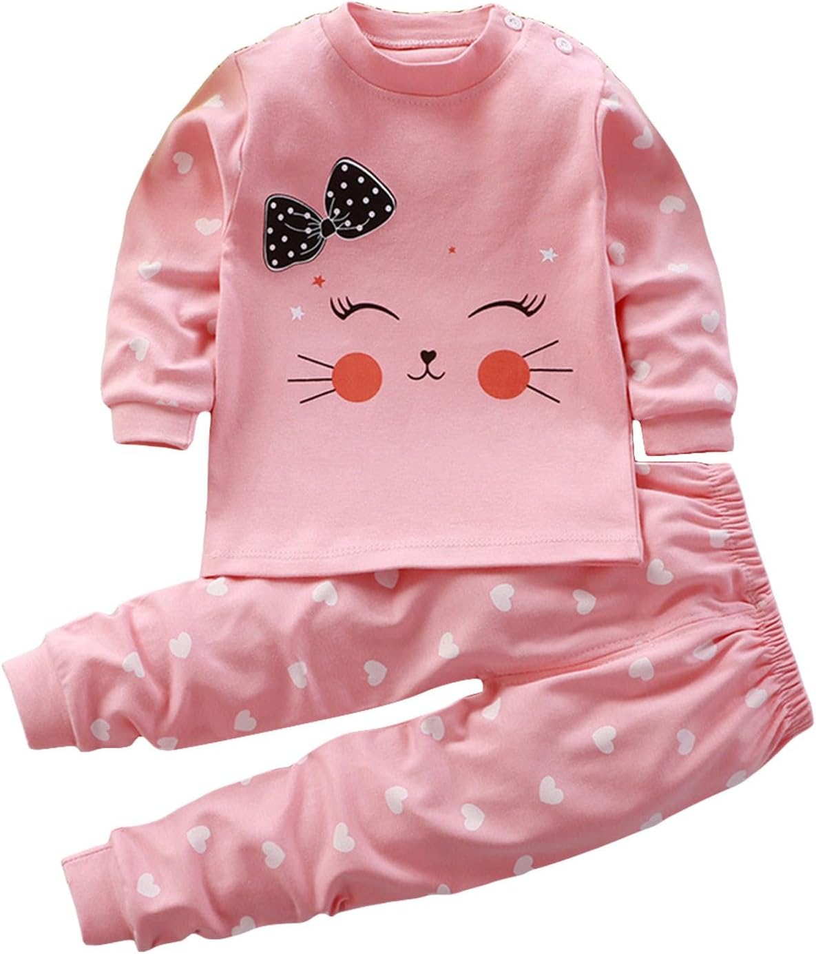 BABY GIRL ANIMAL PRINT OUTFIT SET - LONG SLEEVE TOPS PANTS