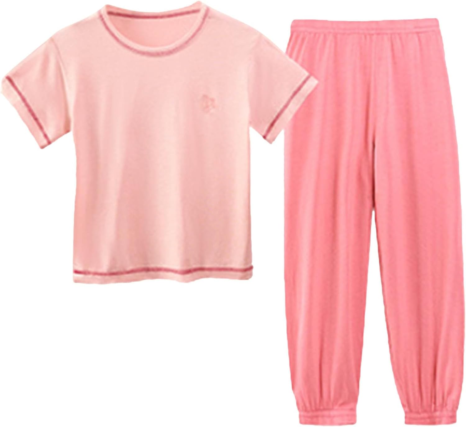 Summer Fun Multi-Color Round Neck TopPants Set