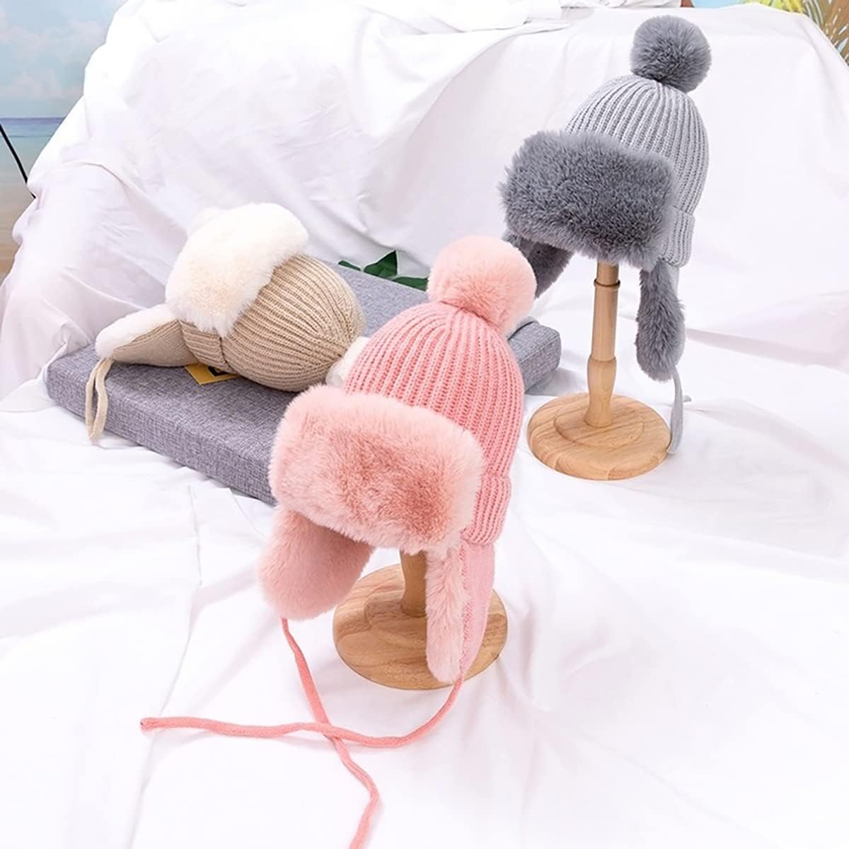Unisex Baby Winter Warm Beanie Hat with Earflaps for Kids
