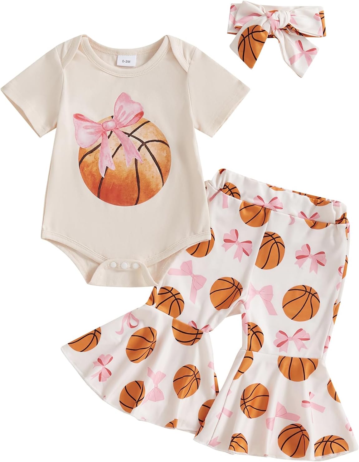 Newborn Baby Girl Basketball Outfit - Cozy and Durable Summer Clothes