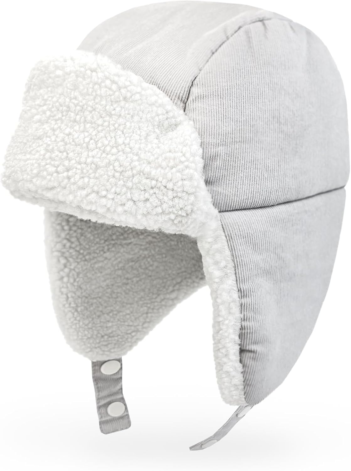 babies winter trapper hat set soft sherpa lining adjustable