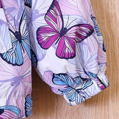 Betadog Girls Styley Butterfly Rain Jacket