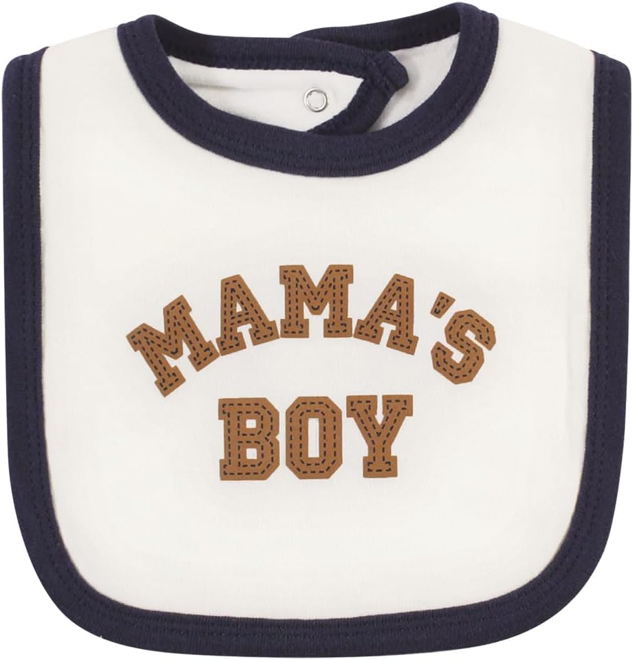 Unisex Cotton Bodysuit Pants Bib Set for Babies