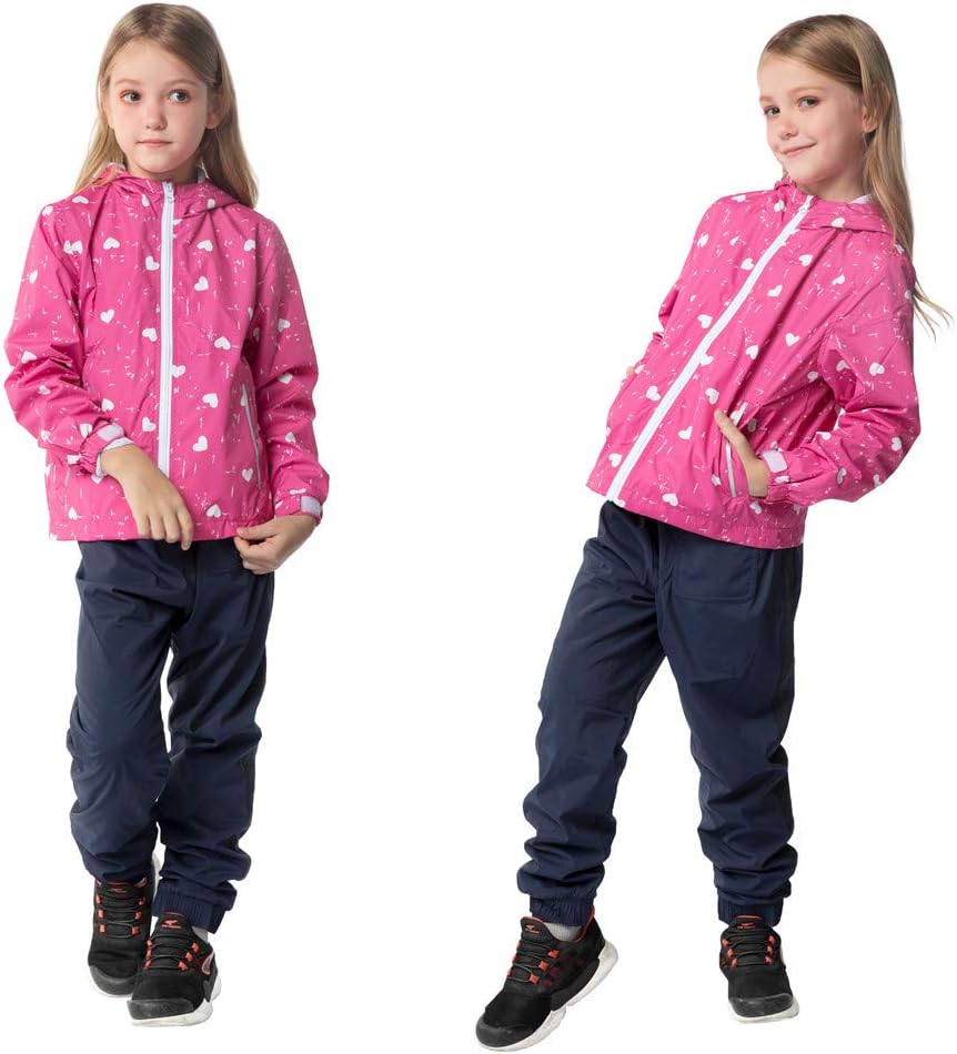 Hiheart Girls Lightweight Hooded Jackets