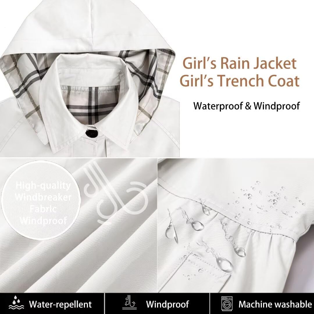 Betusline Girls Lightweight Trench Coats