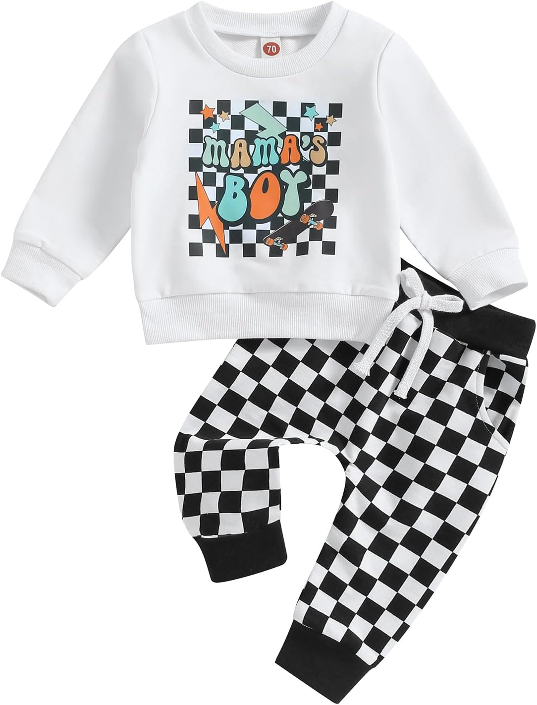 Stylish printed sweatshirt set from Karwuiio for baby boys and girls