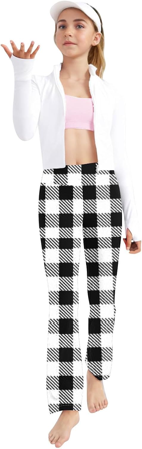 Plaid Comfort Yoga Pants for Kids