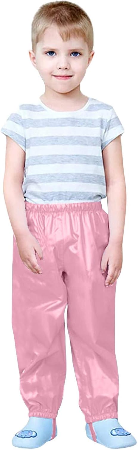 Stay Dry with Style - RNTOP Kids Rain Pants Pink