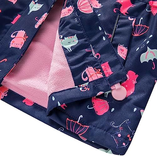 Girls Safe Rain Jacket with Reflective Strip