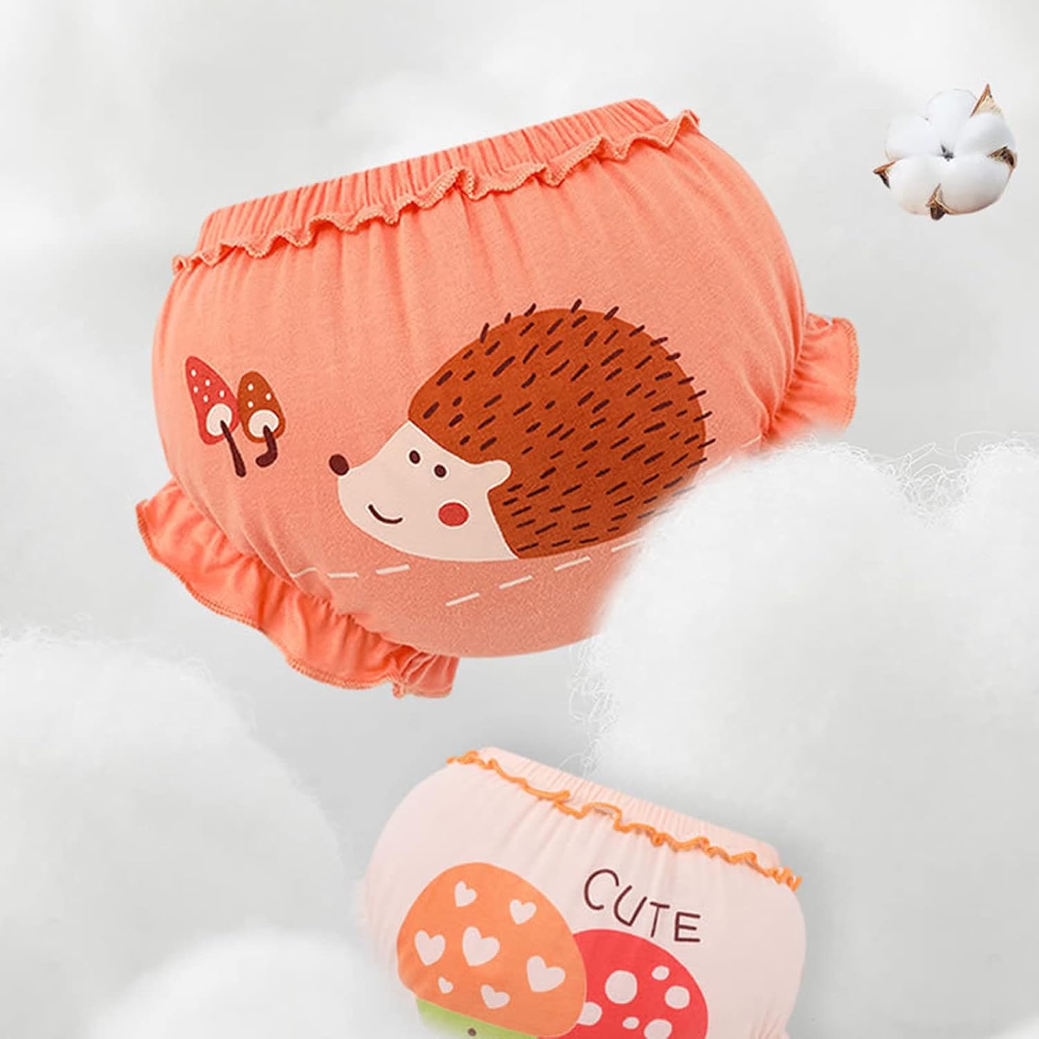 Baby Cotton Underwear Ruffle Back Design 4-Pack