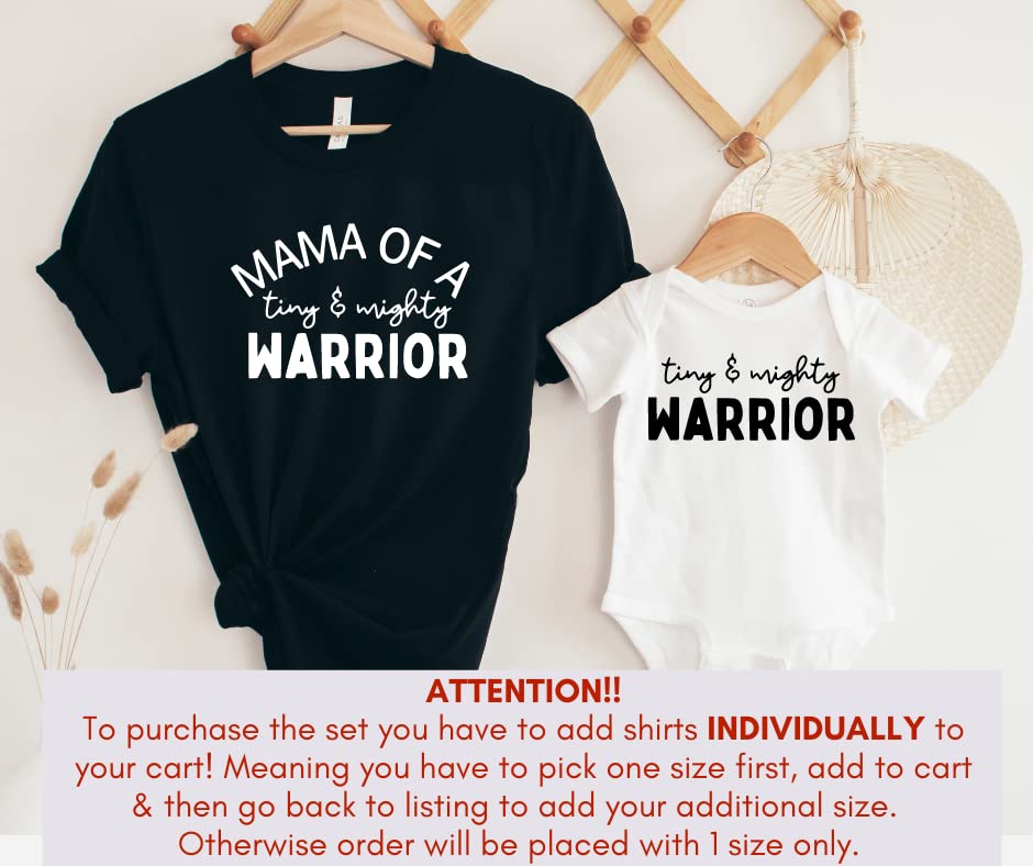Raising a Tiny and Mighty Warrior Mommy and Me Shirts