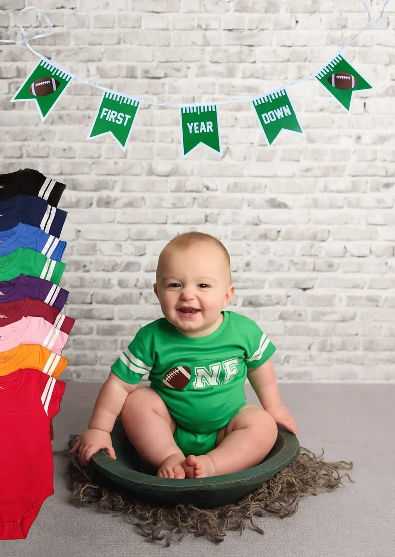 Handmade Personalized First Birthday Football uniform set